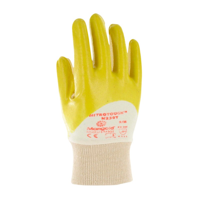 Ansell Nitrotough N230Y Yellow Nitrile Gloves Gloves.co.uk